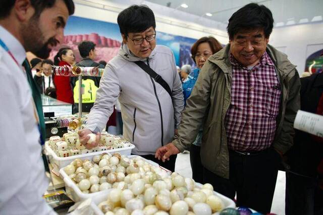 世园会开园首日 国际馆特色展吸引游客