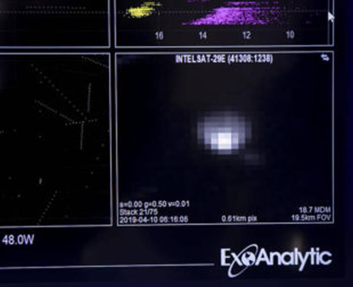 俄罗斯国际科学光学监测网（ISON）发现出故障的Intelsat 29e通信卫星的10多块碎片