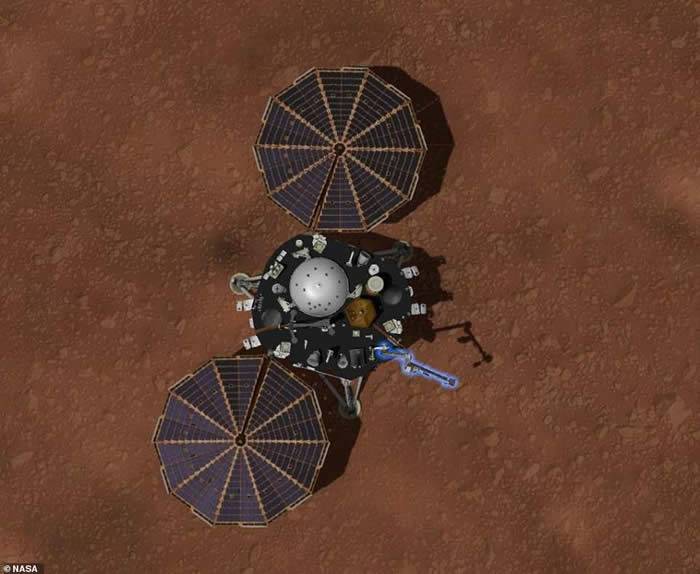 洞察号成功登陆火星赤道上的埃律西昂平原第一张清晰版火星天空曝光