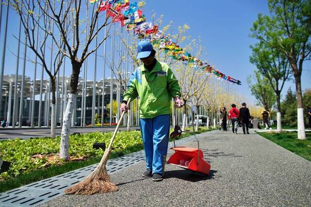 北京世园会劳动者一道最美的风景组图