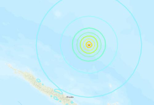 所罗门群岛附近发生6.1级地震 震源深度10公里