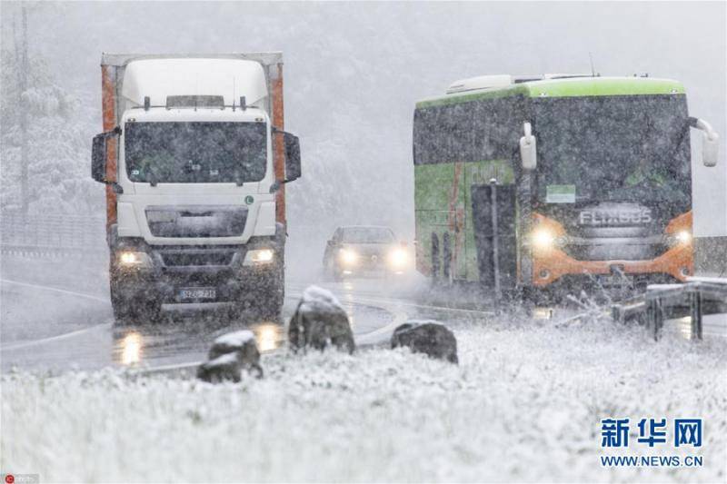 冷空气侵袭德国 黑森州五月飞雪