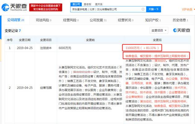 京东电竞公司注册资本增加5000万 经营范围扩大