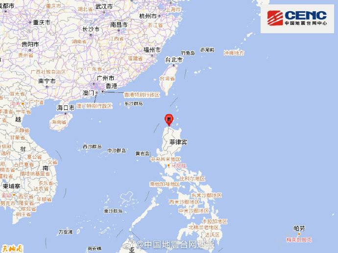 菲律宾吕宋岛附近发生5.2级地震 震源深度20千米