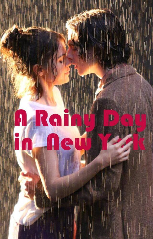 电影《纽约的一个雨天》海报。