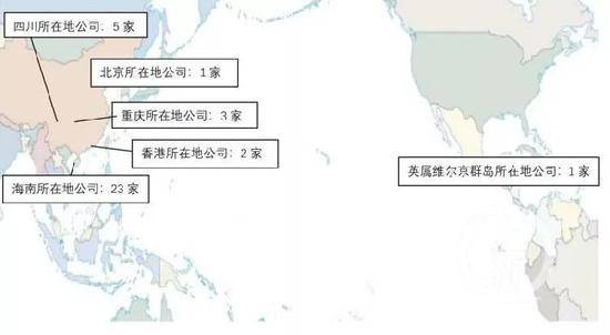 举报人整理的张家慧、刘远生实际控制公司分布图。受访者供图