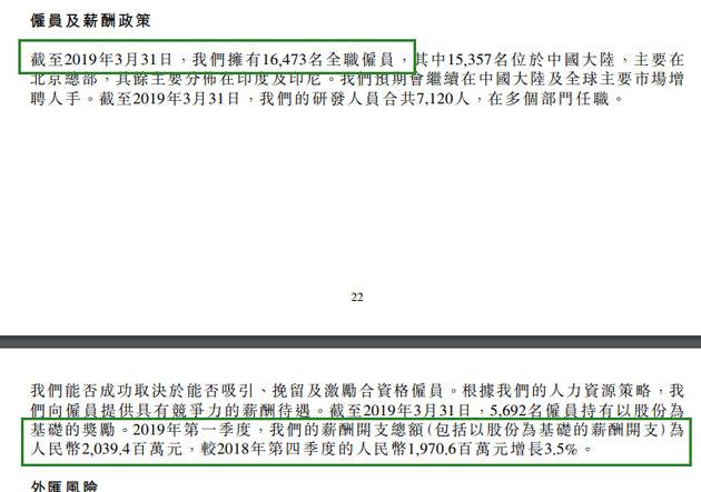 小米一季度拥有1.64万名全职员工 平均月薪4万