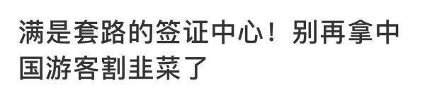 中国游客被签证中心“割韭菜”？真相更令人愤怒