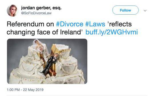推特网友：关于离婚法律的公投反映出爱尔兰寻求改变的一面