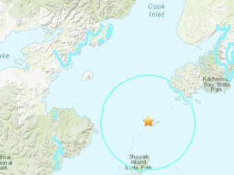 美国阿拉斯加西南海域发生5.7级地震 震源深度67千米