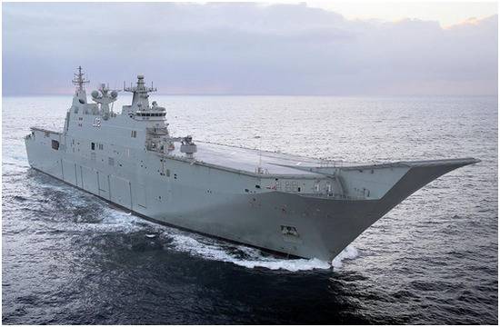 澳皇家海军“堪培拉”号军舰/图自澳大利亚国防部网站