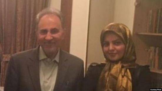 德黑兰前市长穆罕默德-阿里·纳杰菲和妻子米特拉·纳杰菲（资料图片）