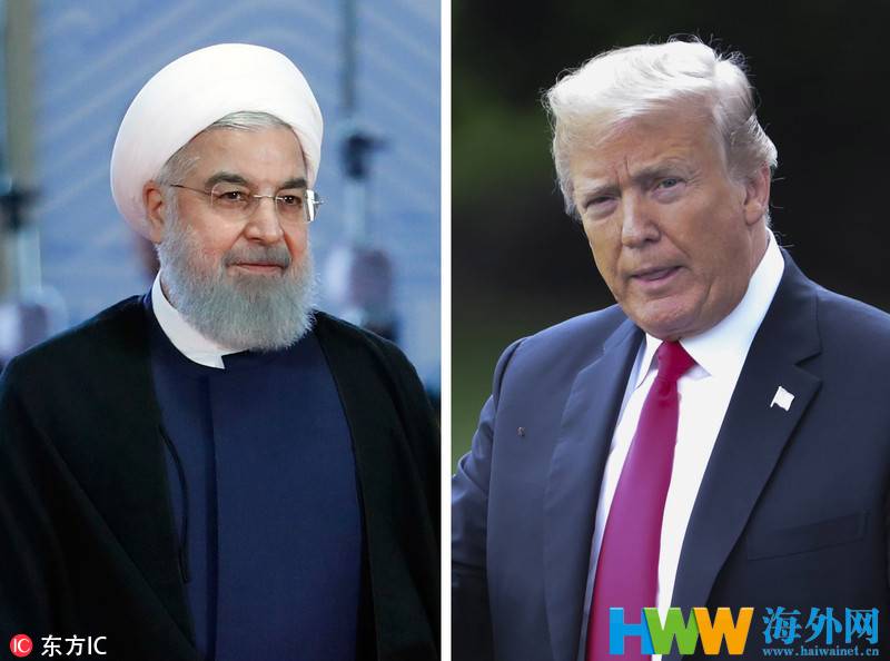 伊朗总统鲁哈尼与美国总统特朗普，图源：东方IC