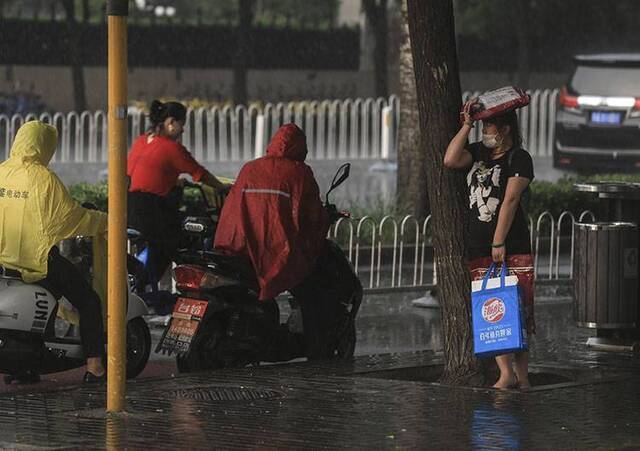 夕阳中暴雨如注组图