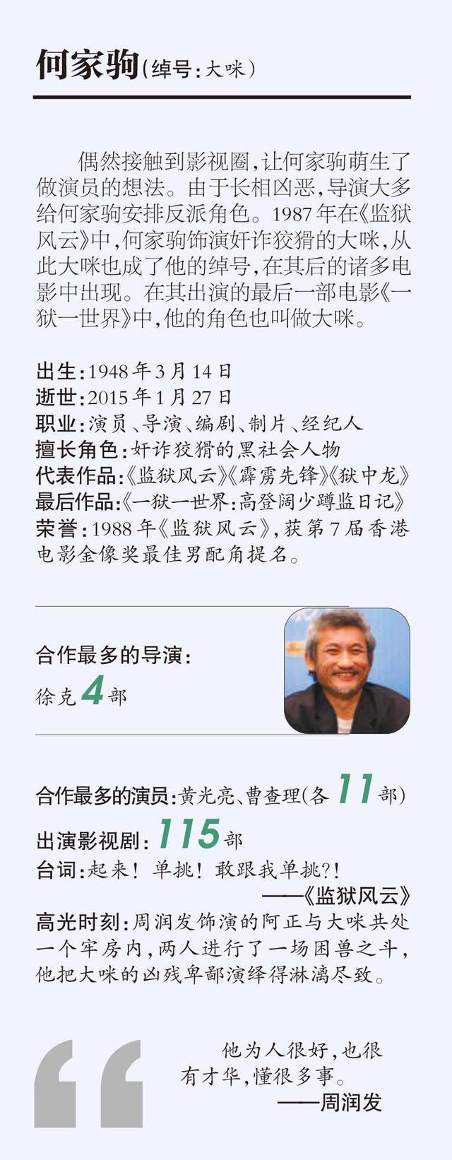 “港片四大恶人”全记录！《监狱风云》相识，如今已走仨