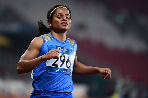 印度短跑运动员杜蒂·钱德（Dutee Chand）视觉中国资料图