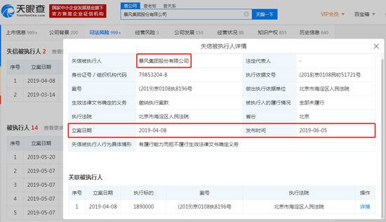 因拒不履行法律义务暴风集团第三次被列失信被执行人