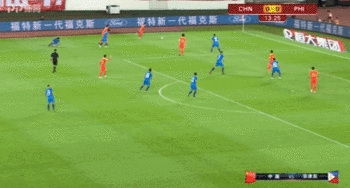 吴曦在14分钟的进球帮助中国队早早取得领先。