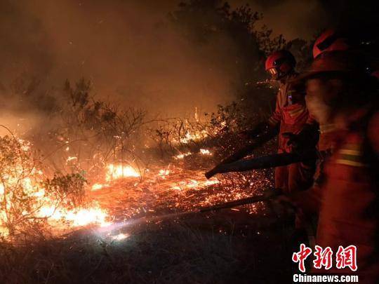 图为森林消防在扑火。云南省森林消防总队供图