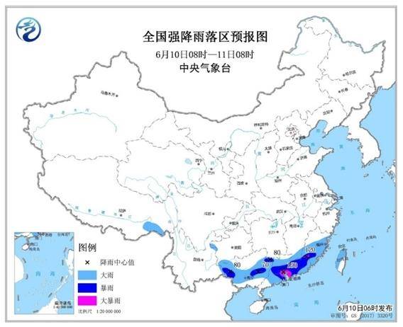 暴雨黄色预警连发4天 湖南广东等4省区有大到暴雨