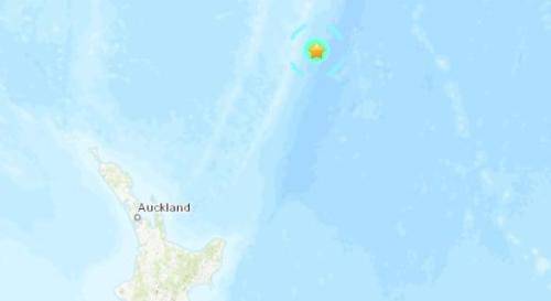 新西兰东北部海域发生6级地震 震源深度16公里