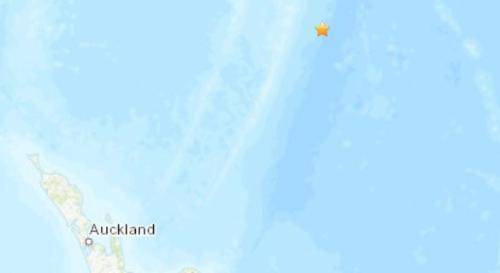 新西兰东北部海域发生5.1级地震 震源深度35公里