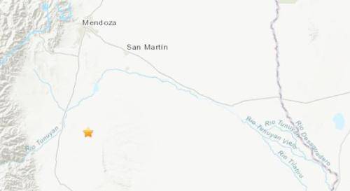阿根廷西部地区发生5.5级地震 震源深149.3公里
