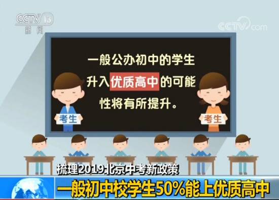 北京6万余名考生中考 一般初中校学生50%能上优质高中