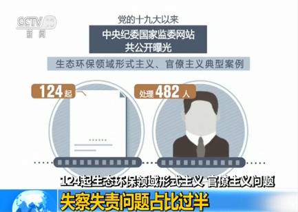 124起生态环保领域形式主义 官僚主义问题：失察失责问题占比过半