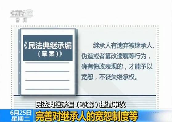 民法典继承编(草案)提请审议:危急时可立口头遗嘱