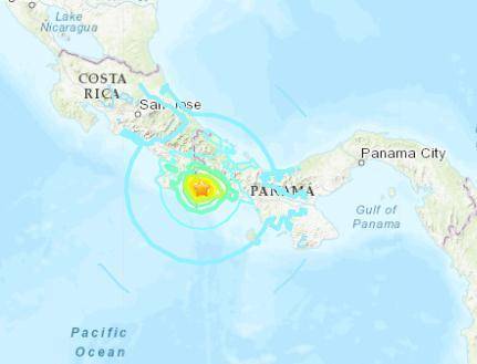 巴拿马西部发生6.3级地震 震源深度10千米