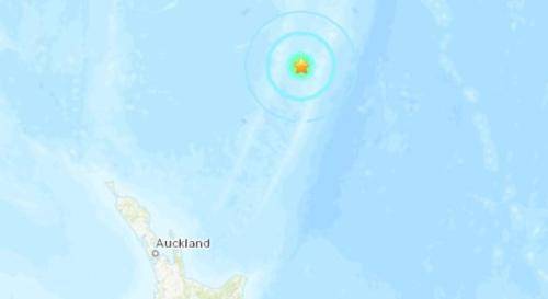 新西兰北部海域发生6.3级地震 震源深度10公里