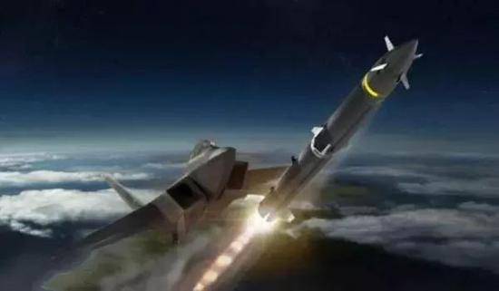 ▲资料图片：美国防部此前公布的F-22发射新型空空导弹设想图。