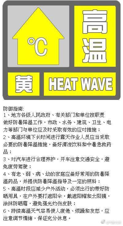 北京发布高温黄色预警预计1日至4日最高气温超35℃