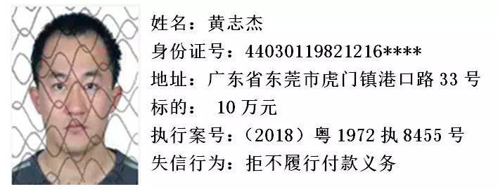 赖账2.95万不还！虎门新一批“老赖”名单真容曝光！