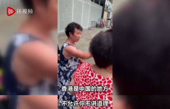 香港大妈立法会外怒斥反对派：我以中国人为豪啊