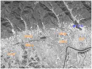 ▲塘山坝群Conora卫星影像图，受访者提供