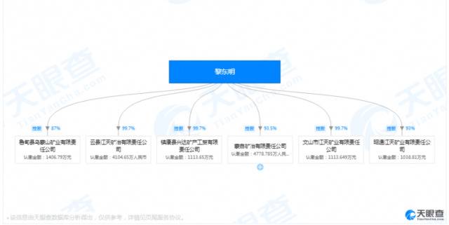 黎东明是多家公司实际控制人