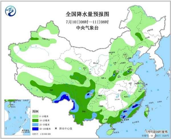 广东福建加入强降雨“战队” 8省区有暴雨大暴雨