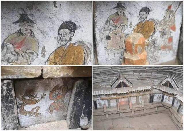甘肃陇西村民修路时挖出宋朝古墓彩绘砖块画有二十四孝故事