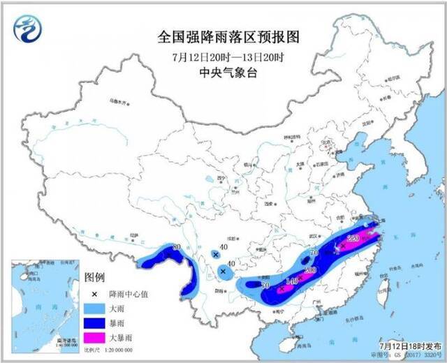 中央气象台发布暴雨黄色预警 今晚南方多地有大到暴雨