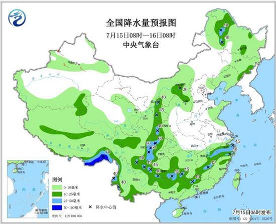 南方强降雨落区将北抬 东北华北雷雨频繁