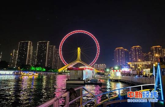 资料图：天津夜景。中新经纬张澍楠摄