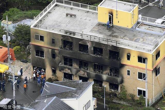 日本京都动画工作室大火已完全扑灭纵火者姓名已确认