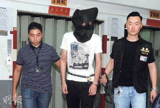 香港警方21日逮捕卢姓犯罪嫌疑人（图片来源：港媒）