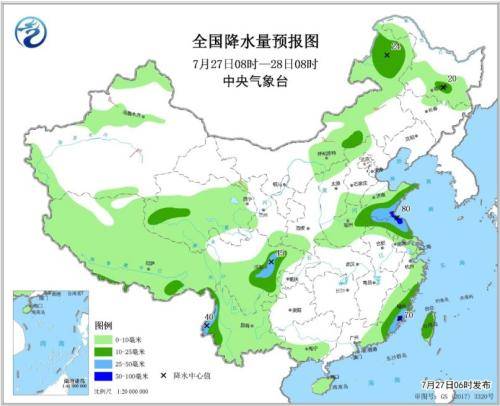 四川盆地至北方地区将有中到大雨 华北等地有高温天气