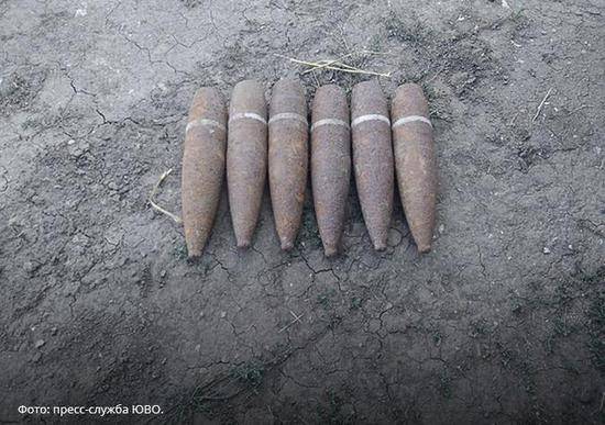 6枚被发现的炮弹图源：俄南部军区新闻处