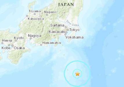 日本八丈岛东部海域发生5.7级地震 东京地区有震感