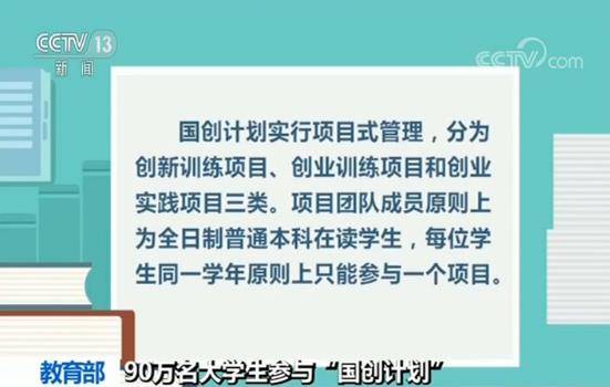 加强大学生创新创业能力培养 90万名大学生参与“国创计划”