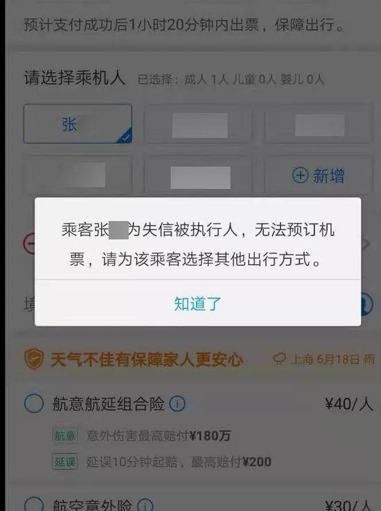 购车者被列为失信人，限制购买机票等高消费。